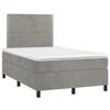 VidaXL Slatted Bed Base with Mattress and LED, Upholstered Bed, Double Bed, Adult Bedroom Interior Bed, 3136053