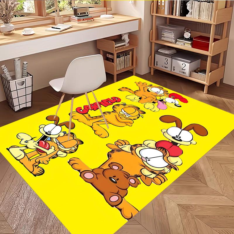 Garfield Print Rug, Washable Floor Carpet, For Entryway Dorm Laundry Room Office Study, Home Decor Birthday Christmas Gift