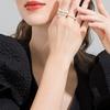 Natural Freshwater Pearl Splicing Round Bead Love Ring Personalized Style Jewelry