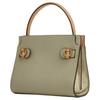 Tory Burch Lee Radziwill Double Layer Leather Handbag With Snap Closure Women handbags Soft-Frost-Green Gold 135720-300