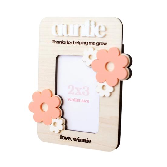 

Деревянная фоторамка Магнит на холодильник Ручная работа Фрукты Цветы Семейное фото Рамка для показа фото Plum Blossom