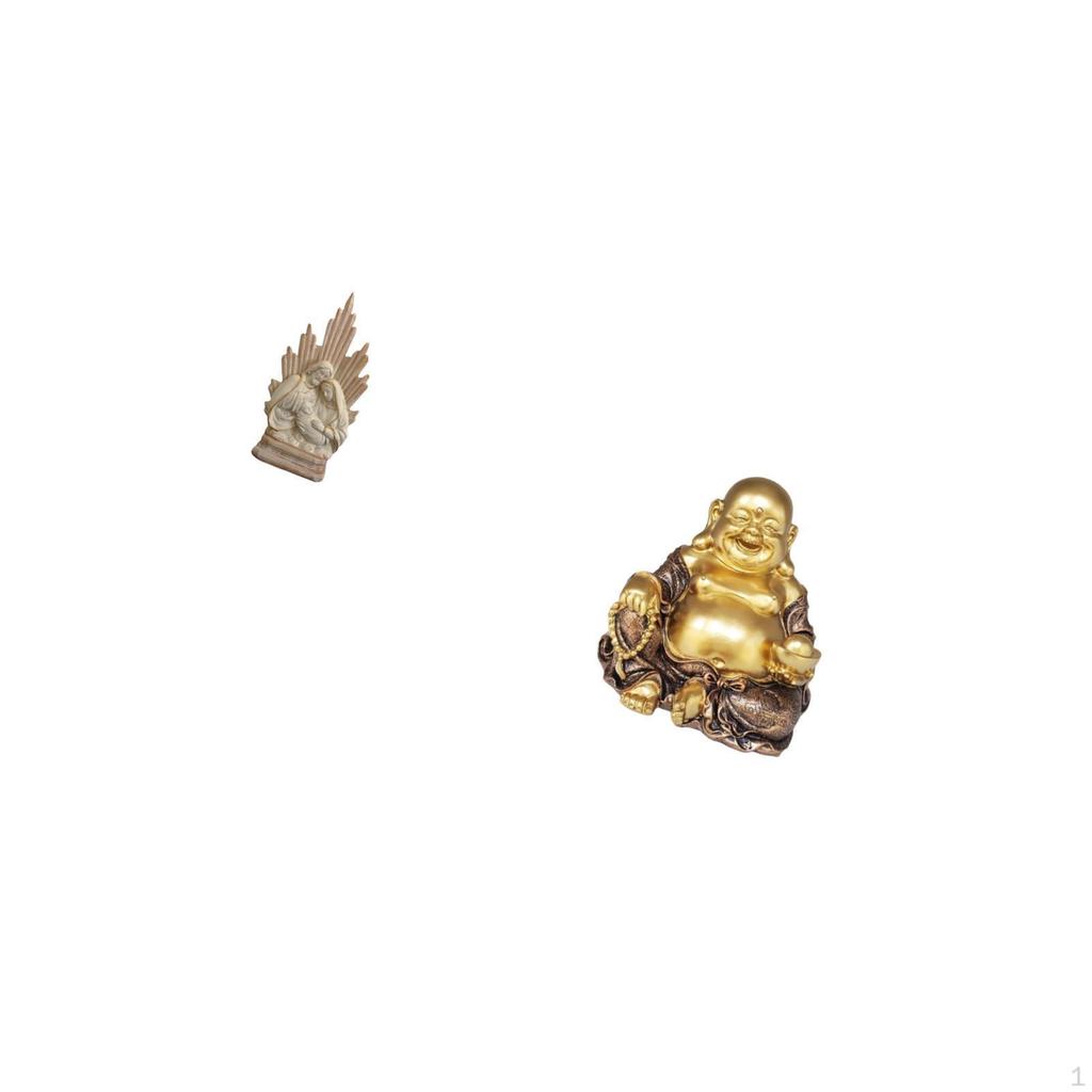 Sacred Family And Maitreya Buddha Resin Sculpture Classic Christian Catholic Buddhist Feng Shui