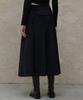 Itove Seoul Suede Long Pleated Skirt Black