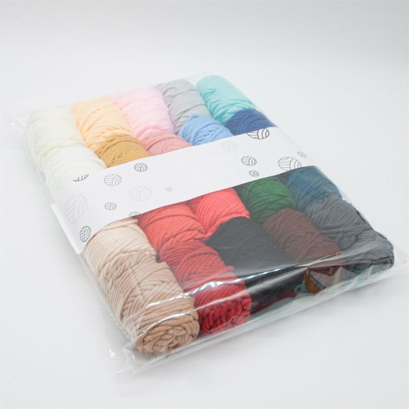 Crochet Yarn 20 Colorx16g Hand Knitting Wools Yarn Cotton Yarn for Knitting Crochet Sweater, Blankets and Crafts