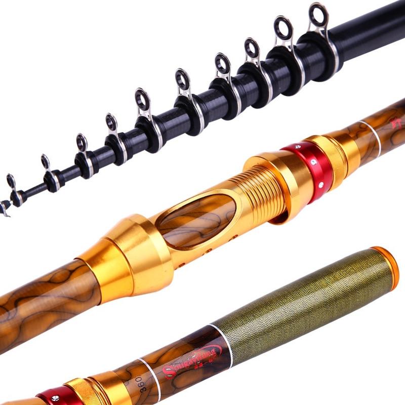 SOUGAYILANG 1.8-3.6M Telescopic Fishing Rod Carbon Fiber Fishing Spinning Fishing Pole Fishing Tool