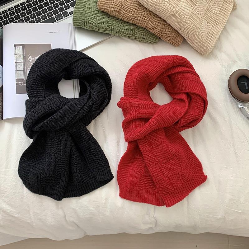 Scarf women's high-end sense autumn and winter new versatile scarf knitted wool scarf scarf