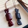 Candy Resin Pendant Neck Chain Wax Rope Long Necklace Excellent For Adding Color To Ensembles In Social Function