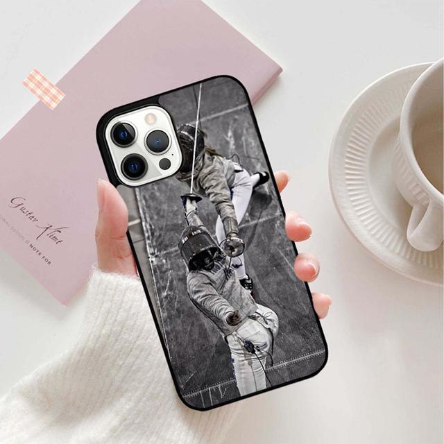 Zadní kryt na telefon Fencing Sport pro iPhone 13 11 12 Pro Max mini XS XR X 8 Plus 7 SE 2020 6S 5S Coque Shell