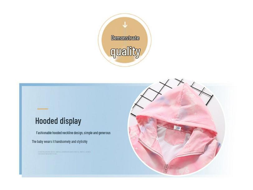 2025 Korean Style Gradient Windbreaker Jacket for Girls, Medium Size - Casual Outerwear In Stock