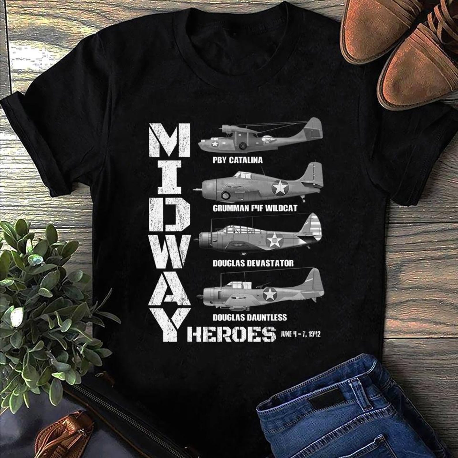 The Battle Of Midway Plane Spotting American Ww2 Airplane T-Shirt, Aviation Shirt, Funny PiloT-Shirt, Airline Pilot M