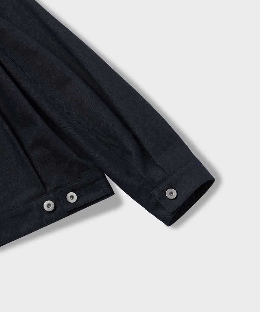 Musinsa Standard Denim-Like Relaxed Minimal Jacket [Deep Indigo]