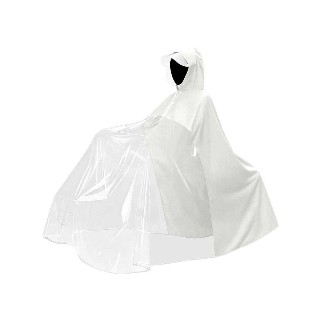 Full Body Electric Bike Raincoat for Parent and Child with Thickened Enlarged Rainproof Hood and Extended Front Panel for Storm Protection