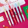 Cartoon Christmas Gel Pen Set: Black Ink, Creative Ballpoint, Press Design, Boxed for Students