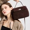 2026 NEW Autumn winter women's Natural Suede leather Crossbody Bag luxury designer Genuine Leather commuting messenger bag