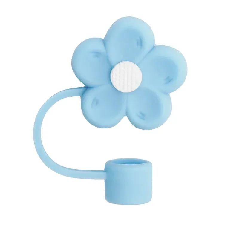 2026 New Flower Silicone Straw Covers for Stanley Cup 40oz 10mm Tumbler Cups Splash Proof Straw Toppers Kawaii