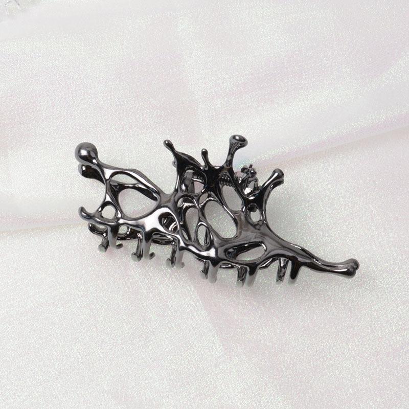 

1pc Advanced metal liquid hair claws, women s hair volume, multiple discs, hair clips, hair accessories, temperament, headwear