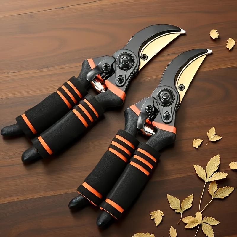 8.5" Garden Pruning Shears, Super Sharp Stainless Steel Garden Shears with Anti-slip Soft Sponge Grip, Suitable for Home Gardening and Garden Design