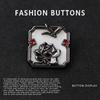 10Pcs Shirt Buttons High-End Exquisite National Style Metal Square Wool Clothes Cardigan Shirt High-End Buttons