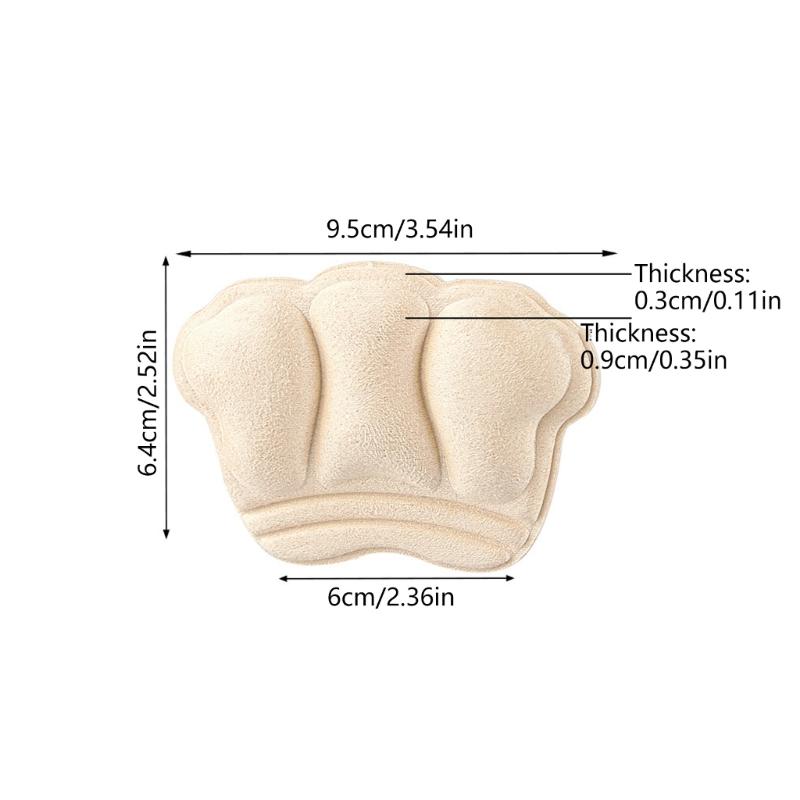 4Pairs Anti Blisters High Heel Protectors Adhesive Shoe Inserts Pad Sponge Cushioned Heel Grip For Leather Shoe Sneakers