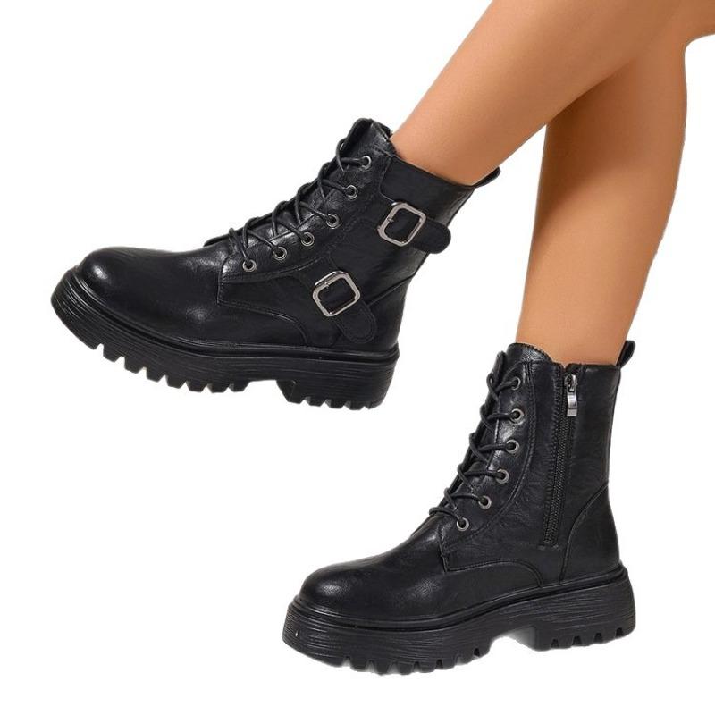 The New High-heeled Workwear Boots Are Trendy, Retro, and Fleece Warm Women's Shoes