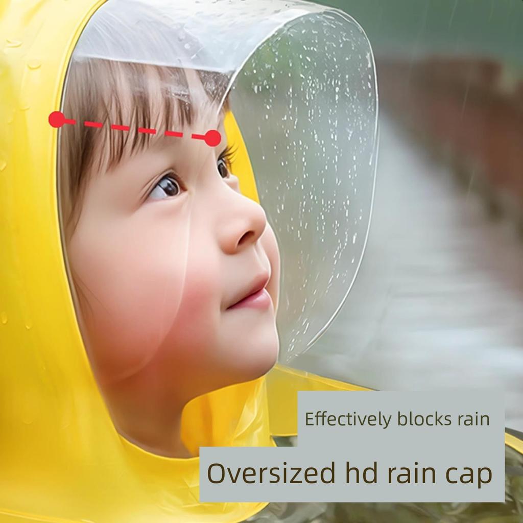 Deutscher Kinder-Regenmantel Kleine Gelbe Ente Ufo Sturm-Regenponcho Faltbarer Umhang-Stil für Jungen und Mädchen 2026 Neues Modell