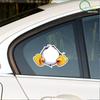 Car Gas Cap Reflective Stickers Fun Cartoon Duck Butt Personalised Motorbike Body Waterproof Stickers Decorative Accessories