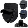 Cotton Plush Winter Men Bomber Hat Windproof Earflaps Caps Warm Thick Balaclava