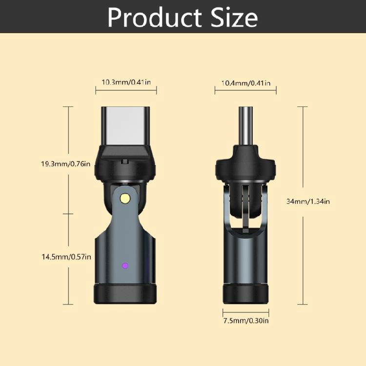 Space Optimized USB C Adapter 540°Adjustable Angle 240W Fast Charging 480Mbps Data Transfer Type C Extender Converters