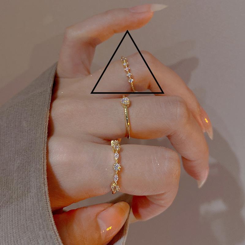 

Trendy Elegant And Heart Shaped Ring Set For Women Crafted From Copper With Adjustable Fit For 2024 Summer J4885 Single