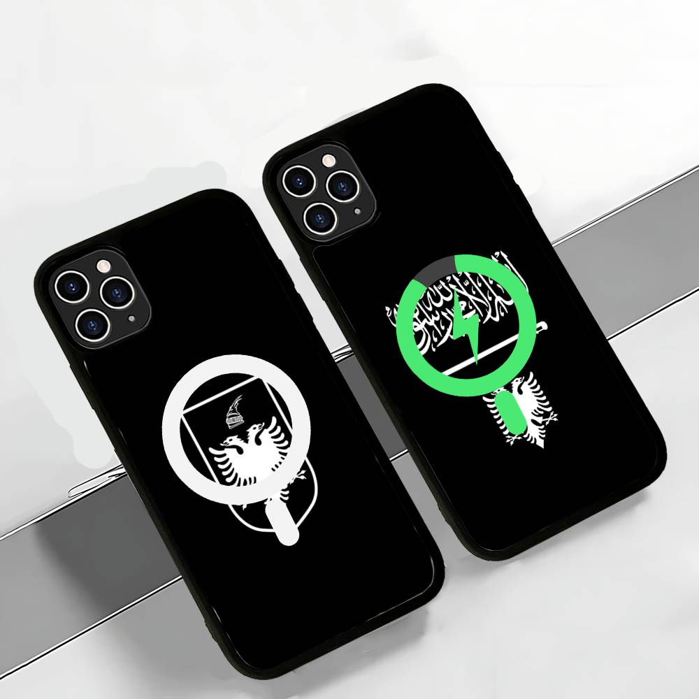 Funny Albania Albanians Flag Magnetic Wireless Phone Case For iPhone 17 16 15 14 Plus 13 12 11 Pro Max