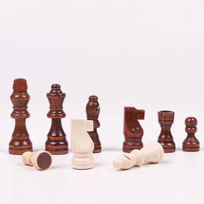 Chess Pieces Only No Board Wood Chessmen 32 Pieses Chess Games New King Height Chess
