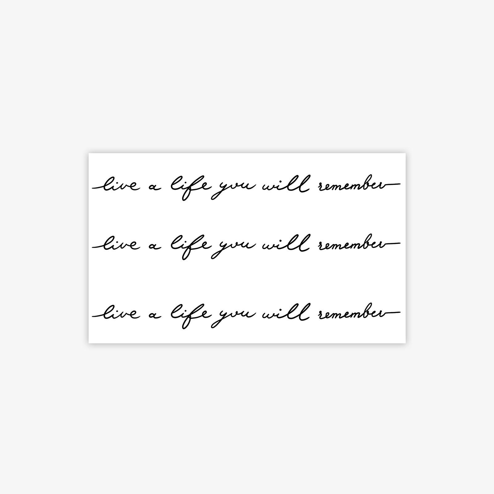 Herbal English Short Sentences Tattoo Stickers Semi-Permanent Juice Tattoo Stickers Waterproof And Long-Lasting Non-Reflective 15*9