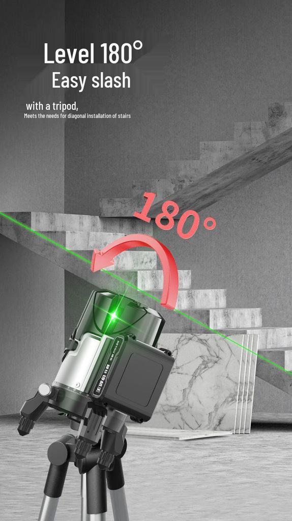 High-Precision Infrared Green Light Leveler with Remote Control and Auto Leveling