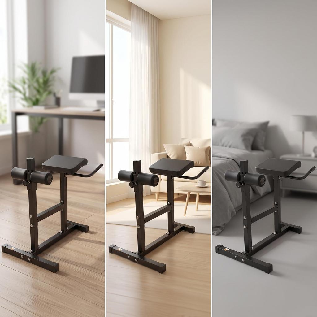 Roman Chair with Adjustable Height Heavy-Duty Compact for Home Gym