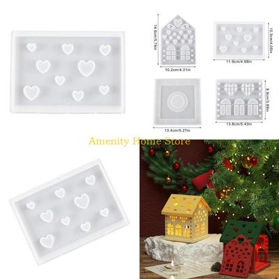 F26C Weihnachtshaus Silikonformen Gipsform Formen Epoxidharz Formen