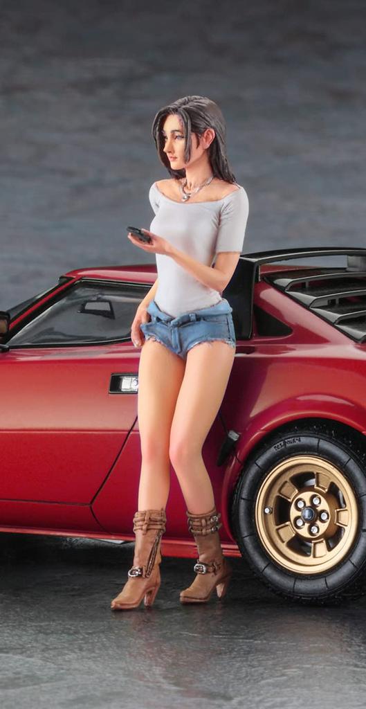 Hasegawa Lancia Stratos HF Stradale Girls Figur Kunststoffmodell 20543 1/24 mit italienischer