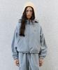 Oioi Collection Overcropped Fleece Zip-Up [Melange Grey]