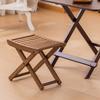 Portable Folding Bamboo Shower Stool - Spa-Style Foldable Bath Seat for Showering, Shaving, & Sauna Use, Natural Bamboo Design