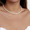 IngeSight.Z Simple Oval Imitation Pearl Chain Tassel Back Body Chain Women Wedding Boho Beads Pendant Necklace 2026 Summer