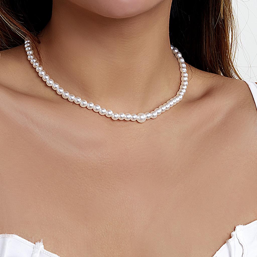 IngeSight.Z Simple Oval Imitation Pearl Chain Tassel Back Body Chain Women Wedding Boho Beads Pendant Necklace 2026 Summer
