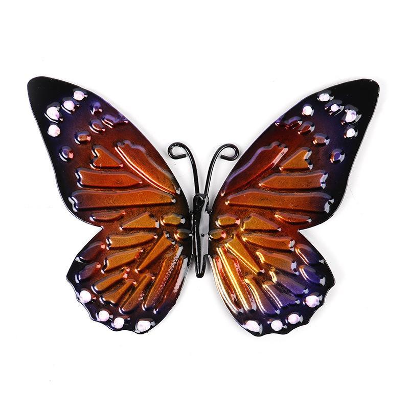 New 3D Metal Butterfly Decor For Outdoor Garden Decoration Animal Miniatures Statues Artwork Inspirational Sculpture Wall Decor