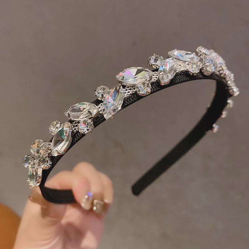 High-Grade Crystal Imitation Headband & Super Flash Hairpin Set for Women