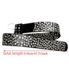 Versatile Rivet Wide Belt Personalized Heavy-Duty Design Punk Studded Belt Multiple Holes Adjustable Retro-style Decorative Belt