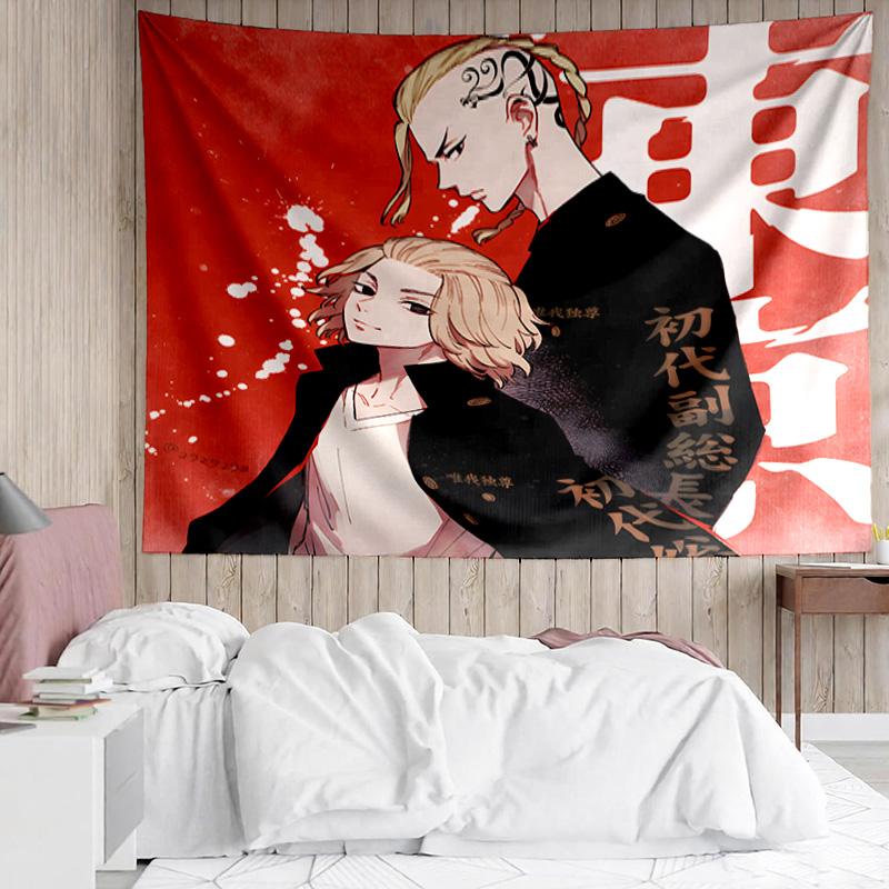 1PC Tokyo anime K-pop music group Tapestry Accessories for Bedroom,Livingroom, dormitory Room Wall Decor Fan Birthday Gifts