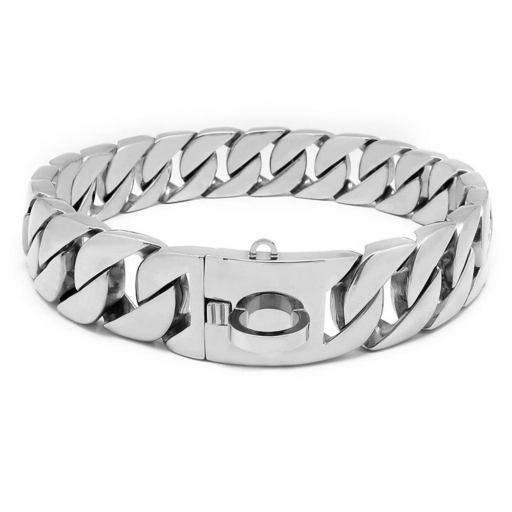 32Mm Stainless Titanium Steel Dog Necklace Neck Ring Bulldog Doberman Dog Gold Dog Chain Large Dog Chain