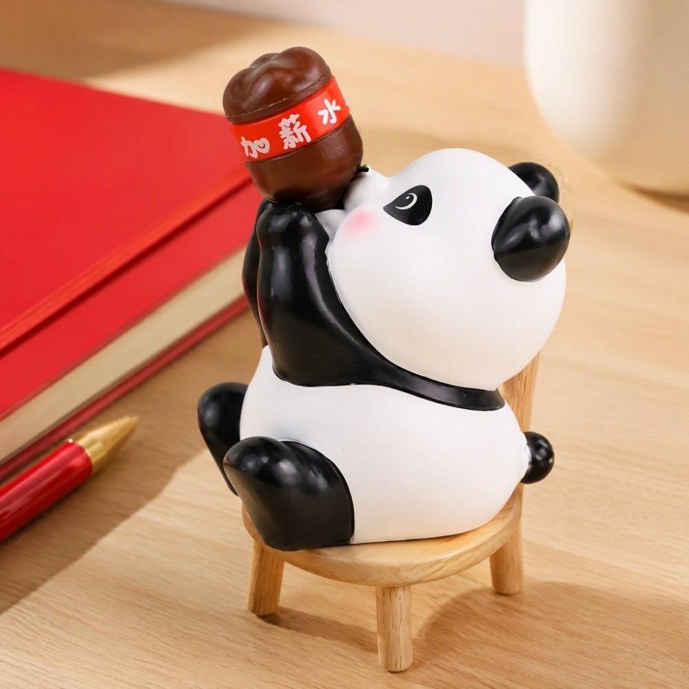 Small Size Mini Animal Figurine Drinking Coke Pose Animal Cake Topper Dashboard Decoration