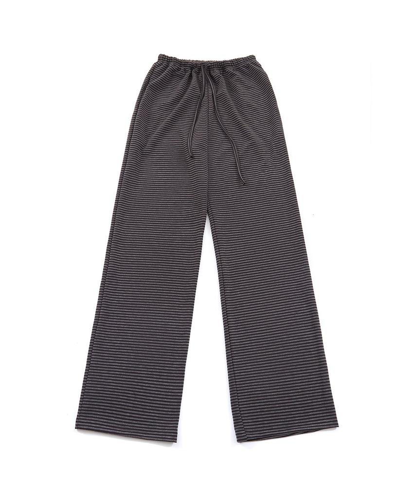 CHICKS Regular Striped Pants Black