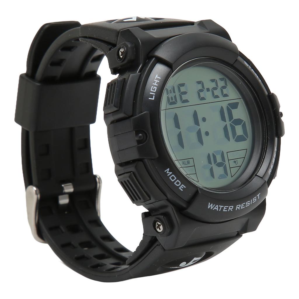 Men Wrist Watch Waterproof Luminous PU Leather Multifunction Electronic Male Watch for Gentlemen