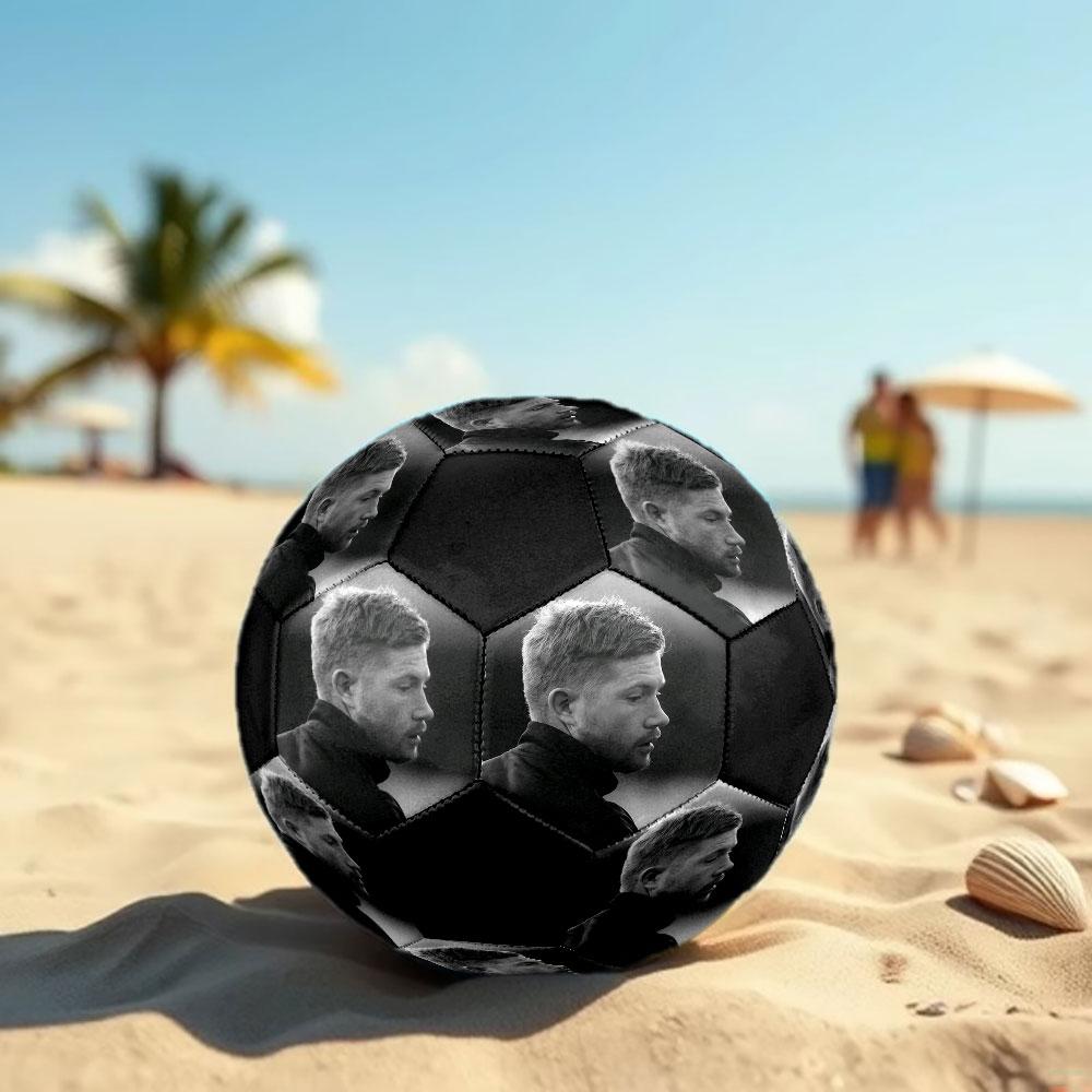 Kevin De Bruyne Printed Size 5 Soccer Ball, Machine-Stitched PVC, Durable & High Bounce, All Ages Fit, Fan Merchandise, Matches & Outdoor Use.