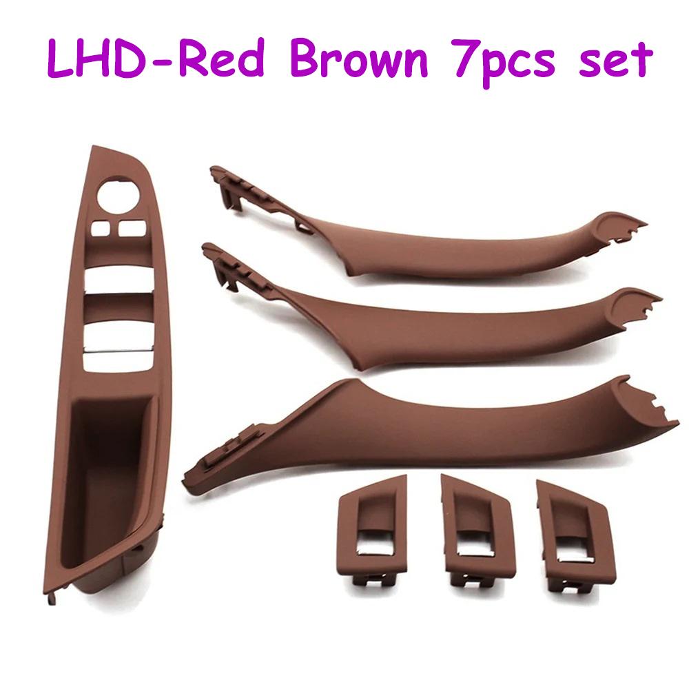 F10 F11 F18 7pcs Set LHD Interior Armrest Door Handle Panel Ide Trim Cover For BMW 5 Series 520i 523i 525i 528i 535i
